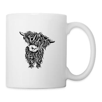 Vache agriculteur cadeau de l’Ecosse - Mug blanc - blanc - Droite