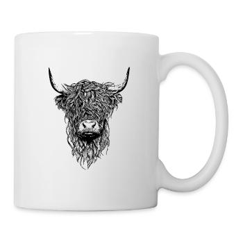 Vache agriculteur de haute-terre cadeau écossais - Mug blanc - blanc - Droite