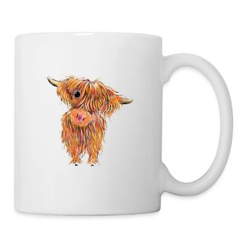 Vache agriculteur cadeau de l’Ecosse - Mug blanc - blanc - Droite