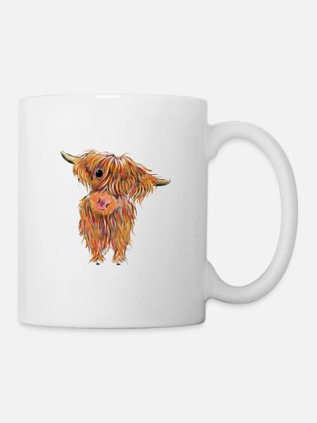 Vache agriculteur cadeau de l’Ecosse - Mug blanc - blanc