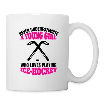 Ice Hockey Eishockeyteam Frau Eishockey Mädchen - Mug - white - Right