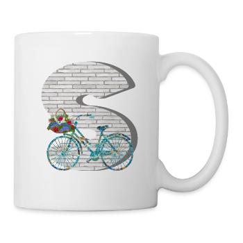 vélo e 100 s - Mug blanc - blanc - Droite
