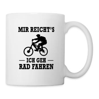 Ich geh Rad Fahren Radfahrer Spruch Geschenk Idee - Tasse - Weiß - Rechts