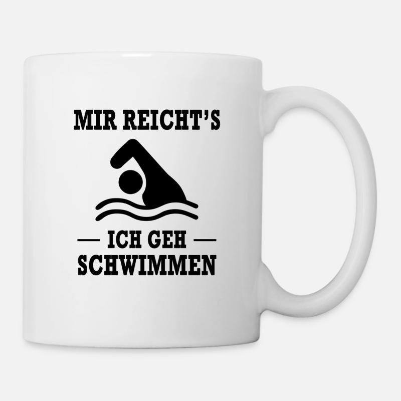 Schwimmen Schwimmer Witziger Spruch Geschenk Idee - Tasse - Weiß