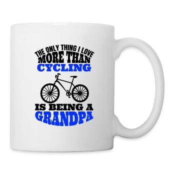 Bike Grandpa Cycling Bike Tour Grandfather Cycling - Mug - white - Right