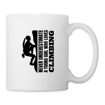 Mountaineering Girls Climbing Ladies Bouldering Woman - Mug - white - Right