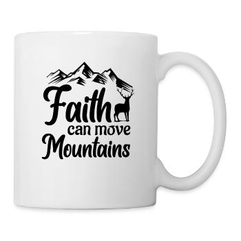 Faith can move mountains hiking - Tasse - Weiß - Rechts