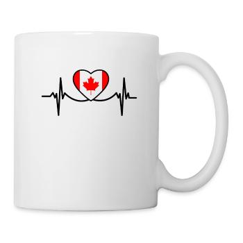 Canada Day 2021 Heartbeat Canadian Flag - Tasse - Weiß - Rechts