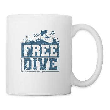 Apnoetauchen im Ozean Free Dive - Tasse - Weiß - Rechts