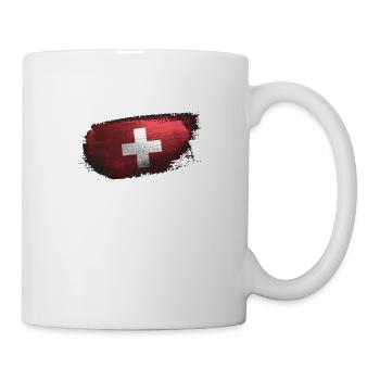 Schweiz Trikot Schweizer Flagge - Tasse - Weiß - Rechts