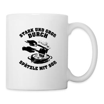 Spätzle Schwobe Geschenk Schwaben Schwabenland - Tasse - Weiß - Rechts