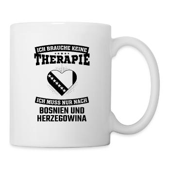 Ich brauche keine therapie Geschenk Sarajevo - Tasse - Weiß - Rechts
