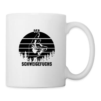 Der schweigefuchs Geschenk Schweigefuchs Lehrer - Tasse - Weiß - Rechts