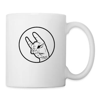 Geste Geschenk Schweigefuchs Lehrer Lehrerin - Tasse - Weiß - Rechts