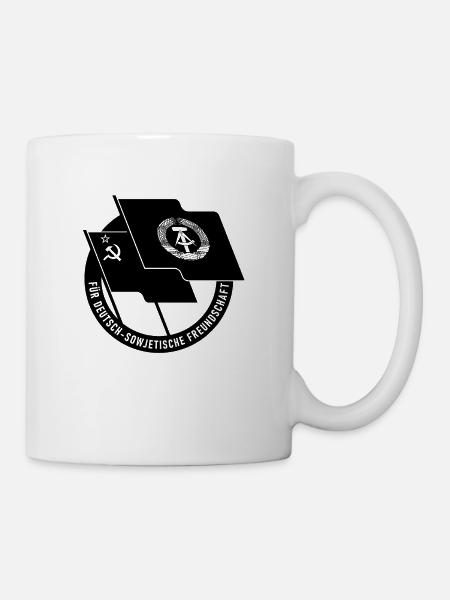 Deutsch sowjetische freundschaft Geschenk DDR Ossi - Tasse - Weiß