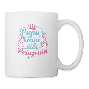 Papa's kleine, süße Prinzessin Mädchen - Tasse - Weiß - Rechts