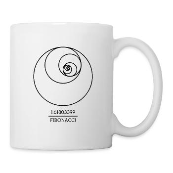 Fibonacci Spiral Follow Math Teacher Numbers - Mug - white - Right