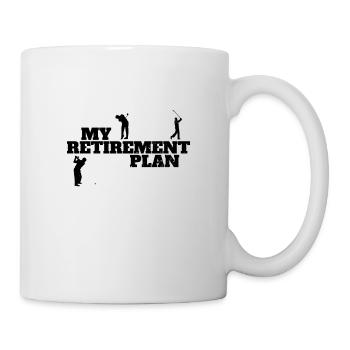 Mens Funny Golf Graphic - Mein Ruhestandsplan - Tasse - Weiß - Rechts