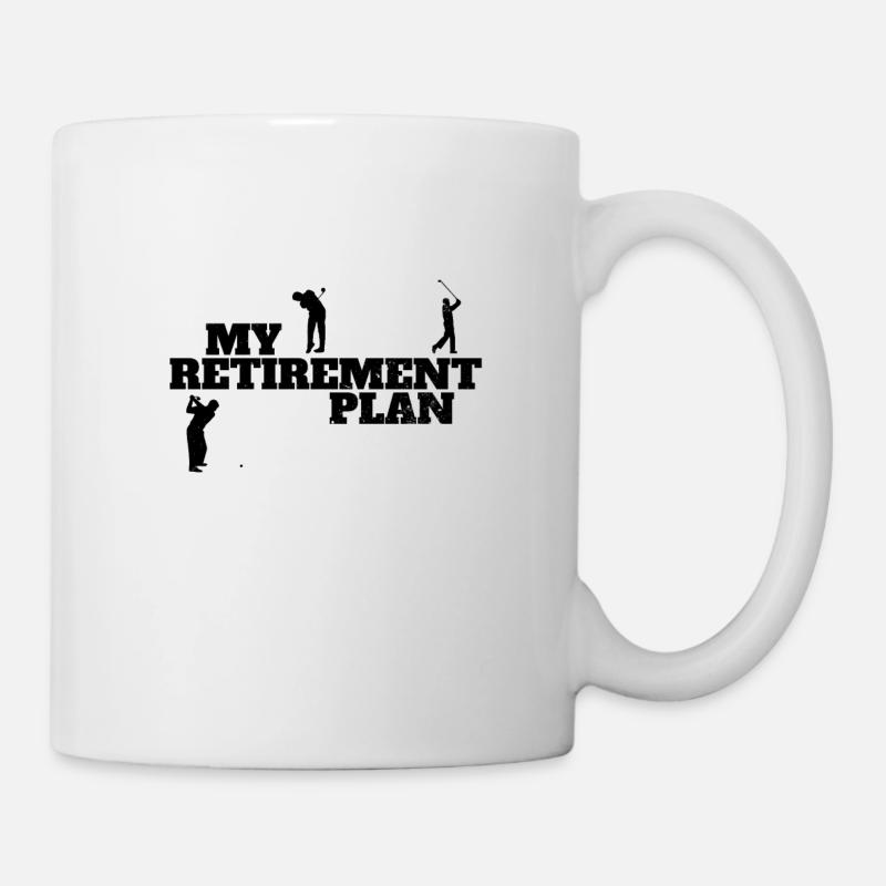 Mens Funny Golf Graphic - My Retirement Plan - Mug - white