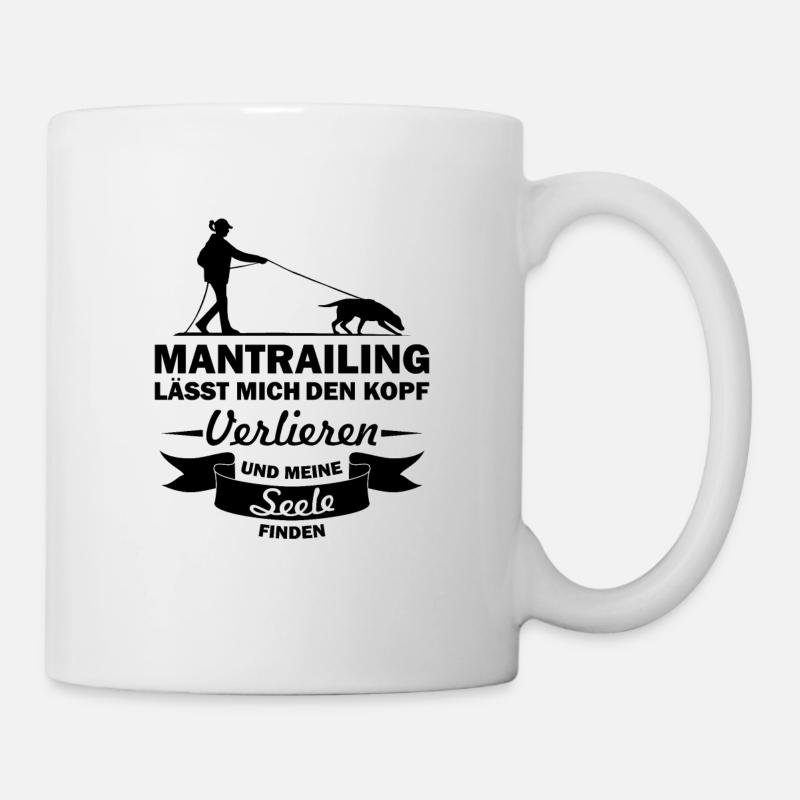 Mantrailing lasst mich den kopf Geschenk Suchhund - Tasse - Weiß