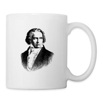Ludwig van Beethoven Gift Portrait Music - Mug - white - Right