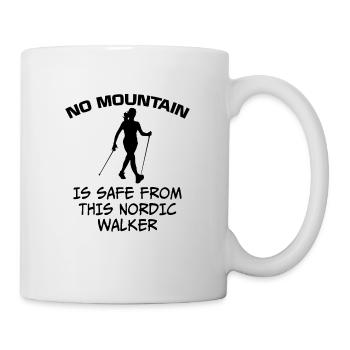 No mountain gift Nordic Walking Mountaineering - Mug - white - Right