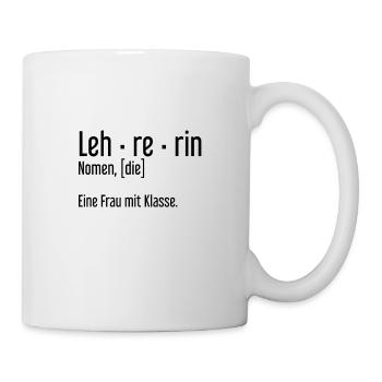 Lehrerin Lehrerinnen Schule Pädagogin Unterricht - Tasse - Weiß - Rechts