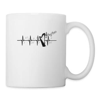 Joueur de harpe Herzschlag Instrument de musique Harpe - Mug blanc - blanc - Droite