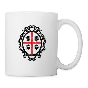 Silhouette Coat of Arms Gift Sardinia Sardegna - Mug - white - Right