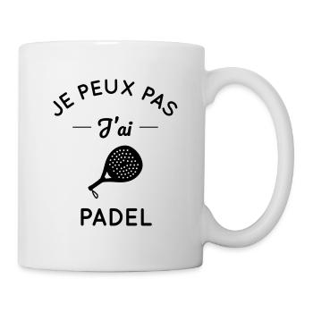 Je peux pas j'ai padel - Mug blanc - blanc - Droite