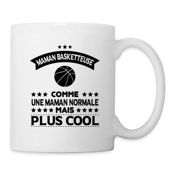 Basketball Mama wie normale Mama kühler - Tasse - Weiß - Rechts