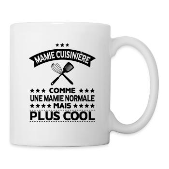 Mamie cuisinière comme une mamie normale plus cool - Mug blanc - blanc - Droite