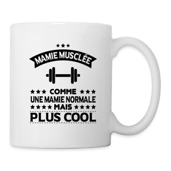 Musculation - Mamie musclée plus cool - Mug blanc - blanc - Droite
