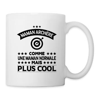 Maman archère comme une maman normale plus cool - Mug blanc - blanc - Droite