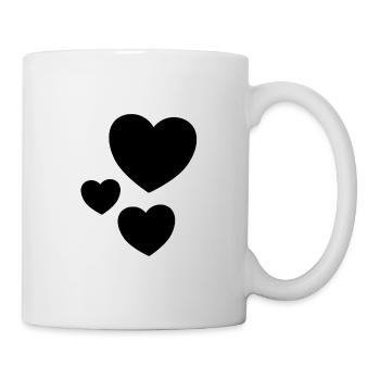 Herzen Herz - Tasse - Weiß - Rechts