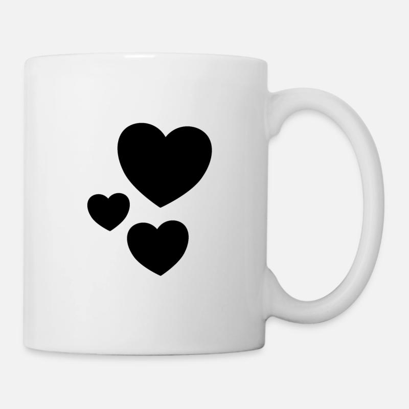 Herzen Herz - Tasse - Weiß