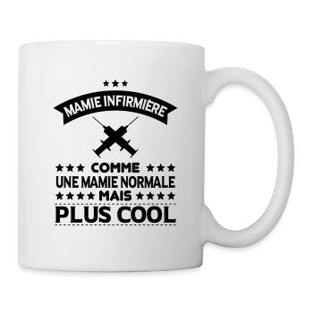 Mamie infirmière comme une mamie normale plus cool - Mug blanc - blanc - Droite