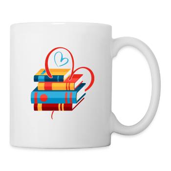 Love Reading Books - Tasse - Weiß - Rechts