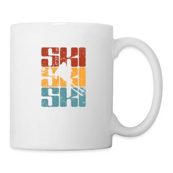 Ski Sport Ski fahren Schnee Winterurlaub - Tasse - Weiß - Rechts