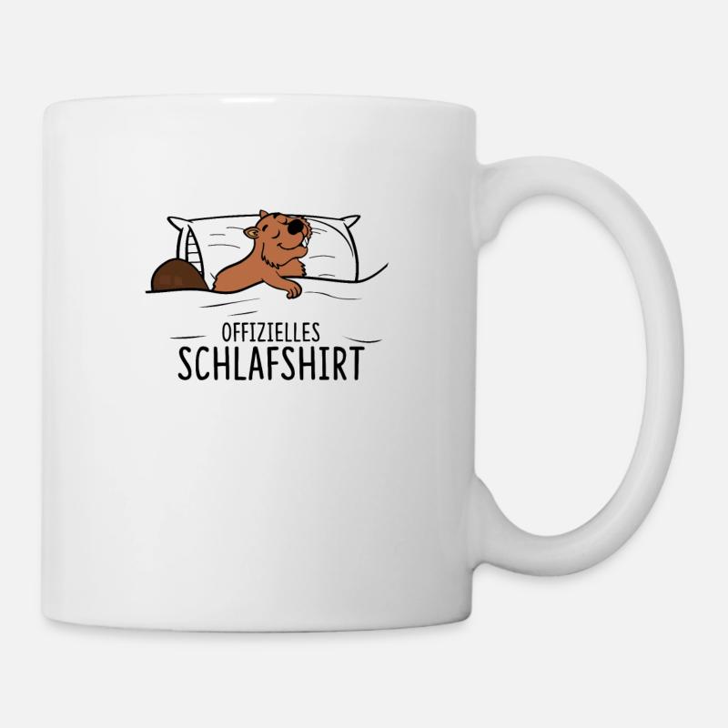 Offizielles Schlafshirt Biber - Tasse - Weiß