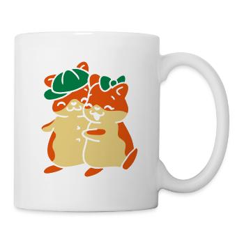 Hamster Geschwister Pärchen Liebespaar Partner - Tasse - Weiß - Rechts