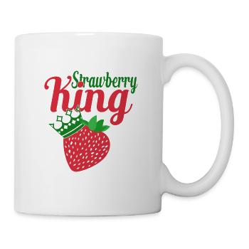 Roi de la fraise - Mug blanc - blanc - Droite