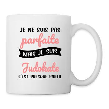 Je ne suis pas parfaite mais je suis judokate - Mug blanc - blanc - Droite