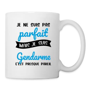 Je ne suis pas parfait mais je suis gendarme - Mug blanc - blanc - Droite
