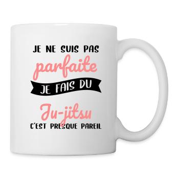Je ne suis pas parfaite mais je fais du ju-jitsu - Mug blanc - blanc - Droite