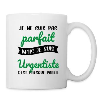 Je ne suis pas parfait mais je suis urgentiste - Mug blanc - blanc - Droite