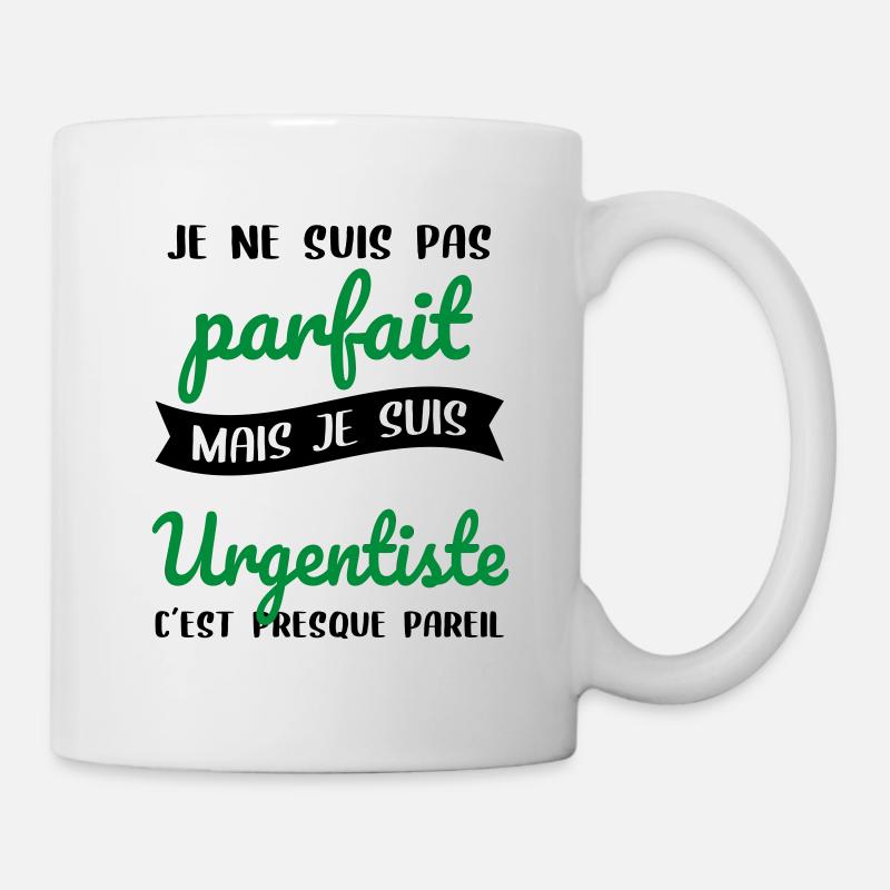 Je ne suis pas parfait mais je suis urgentiste - Mug blanc - blanc