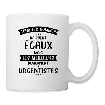 Hommes égaux les meilleurs deviennent urgentistes - Mug blanc - blanc - Droite