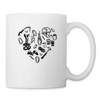 Grimpeur Coeur Escalade - Mug blanc - blanc - Droite