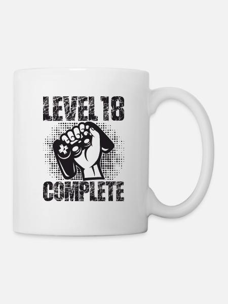 Level 18 Complete Geburtstagsgeschenk 18 Jahre - Tasse - Weiß